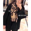 Burberry Scialle in lana cashmere con motivo tartan a doppia faccia con logo 30 x 180 marrone