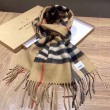 Burberry Scialle in lana cashmere con motivo tartan a doppia faccia con logo 30 x 180 marrone