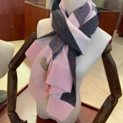 Replica Pari all'originale replica Burberry scialle classico in cashmere con motivo check grande 60 x 180 rosa Griffate