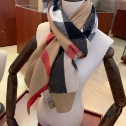 Replica Burberry classico grande scialle in cashmere a quadri 60 x 180 marrone Griffate