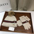 Alta gamma replica Classic Cashmere Jacquard Sciarpa e Cappello Beige