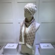 Qualità superiore replica Classic Cashmere Jacquard sciarpa e cappello fronte / bianco