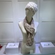 Qualità superiore replica Classic Cashmere Jacquard sciarpa e cappello fronte / bianco
