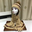 Classic Cashmere Jacquard Sciarpa e Cappello Marrone