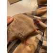 Qualità superiore replica Dettagli perfetti Scialle Burberry Aquatic Cashmere Small Check 75 x 220 Marrone