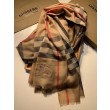 Qualità superiore replica Dettagli perfetti Scialle Burberry Aquatic Cashmere Small Check 75 x 220 Marrone