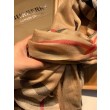 Qualità superiore replica Dettagli perfetti Scialle Burberry Aquatic Cashmere Small Check 75 x 220 Marrone