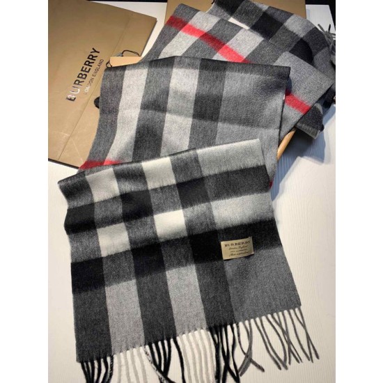 falso Burberry scialle classico in cashmere con motivo check medio 40 x 180