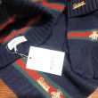 falso Classic Cashmere Jacquard Sciarpa e Cappello Blu Scuro