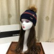 falso Classic Cashmere Jacquard Sciarpa e Cappello Blu Scuro