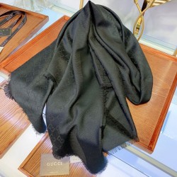 Replica Wool GG jacquard sciarpa quadrata double-face Verde scuro Griffate