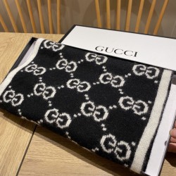 Dupe Dettagli perfetti Sciarpa Classic Wool GG jacquard Blu imitazioni perfette Replica Dettagli perfetti Sciarpa Classic Wool GG jacquard Blu Griffate