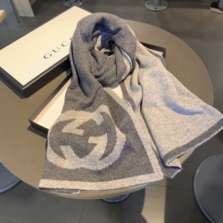 Replica Sciarpa Classic Cashmere Grigio Scuro Griffate
