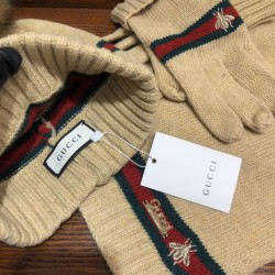 Replica Classic Cashmere Jacquard Sciarpa e Cappello Marrone Griffate