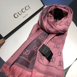 Replica Sciarpa Classic jacquard in lana 48 x 180 rosa Griffate