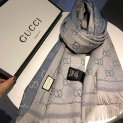 Dupe Sciarpa Classic jacquard in lana 48 x 180 Grigio imitazioni perfette Replica Sciarpa Classic jacquard in lana 48 x 180 Grigio Griffate