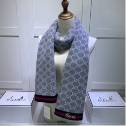 Replica Sciarpa cashmere jacquard 30 x 190 Grigio Griffate