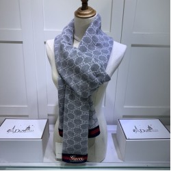 Dupe Sciarpa cashmere jacquard 30 x 190 Grigio imitazioni perfette Replica Sciarpa cashmere jacquard 30 x 190 Grigio Griffate