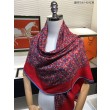 Hermes divertente scialle di seta cashmere testa di cavallo 140 rosso