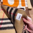 Qualità superiore replica Scialle Burberry in lana e cashmere con motivo check double face e logo 30 x 180 arancione