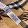 Scialle Burberry in lana e cashmere con motivo check double-face e logo 30 x 180 marrone