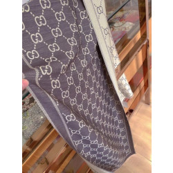 Alta gamma replica Scialle in lurex intarsiato con elementi classici in edizione limitata Marrone