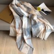 Alta gamma replica Sciarpa Burberry classica in cashmere con motivo check e ricamo cavallo 100 x 200