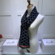 Pari all'originale replica Sciarpa cashmere jacquard 30 x 190 blu scuro
