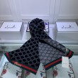 Pari all'originale replica Sciarpa cashmere jacquard 30 x 190 blu scuro