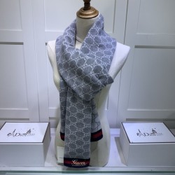 Sciarpa cashmere jacquard 30 x 190 Grigio