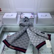 Sciarpa cashmere jacquard 30 x 190 Grigio