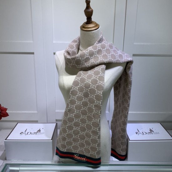 Sciarpa cashmere jacquard 30 x 190 Marrone