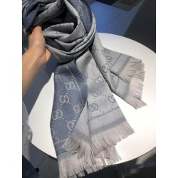 Sciarpa Classic jacquard in lana 48 x 180 Grigio