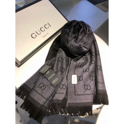 Sciarpa Classic jacquard in lana 48 x 180 Light Coffee