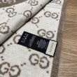 Pari all'originale replica Sciarpa Classic Wool GG jacquard Caffè