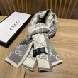 Sciarpa Classic Wool GG jacquard Grigia
