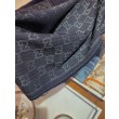 Sciarpa classica da uomo in cashmere double face Blu scuro