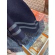 Sciarpa classica da uomo in cashmere double face Blu scuro