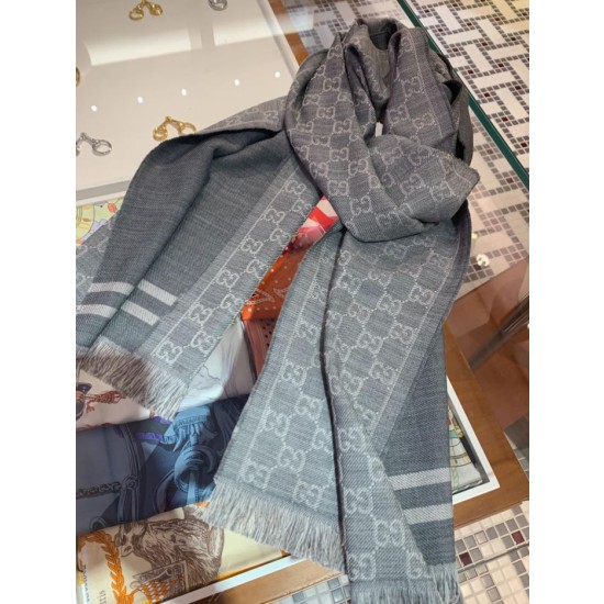 Sciarpa da uomo classica in cashmere double face Grigio