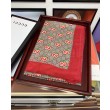 Qualità superiore replica Sciarpa Double G in cashmere con motivo mela intrecciata