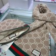 Alta gamma replica Sciarpa e cappello classici in jacquard cashmere marrone / rosso