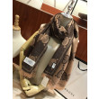 Sciarpa in cashmere con logo jacquard GG Lurex Marrone Sciarpa in cashmere con logo jacquard GG Lurex Marrone