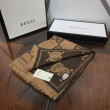 Sciarpa in cashmere con logo jacquard GG Lurex Marrone Sciarpa in cashmere con logo jacquard GG Lurex Marrone