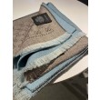 Sciarpa in cashmere jacquard con motivo GG 23 x 180 Azzurro