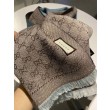 Sciarpa in cashmere jacquard con motivo GG 23 x 180 Azzurro