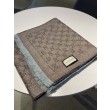Sciarpa in cashmere jacquard con motivo GG 23 x 180 Azzurro
