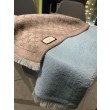 Sciarpa in cashmere jacquard con motivo GG 23 x 180 Azzurro