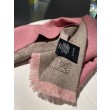 Pari all'originale replica Sciarpa in cashmere jacquard con motivo GG 23 x 180 Rosa