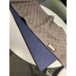 Sciarpa in cashmere jacquard GG 23 x 180 blu scuro