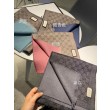 Sciarpa in cashmere jacquard GG 23 x 180 blu scuro